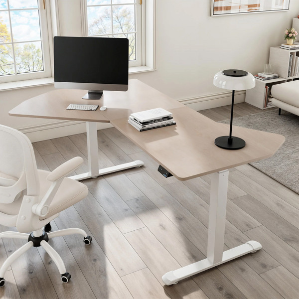 Eureka Ergonomic EDI FS Office Standing Desk, Oak  